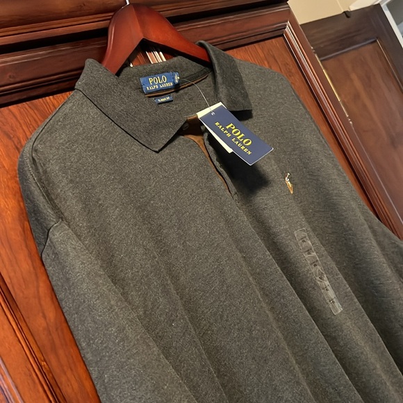 Brand New Polo by Ralph Lauren Classic Fit Men's Granite Long Sleeve Polo Shirt! - Picture 3 of 8